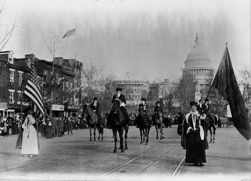 Women Suffragists on Pennsylvania Avenue, Washington, DC, March 3, 1913